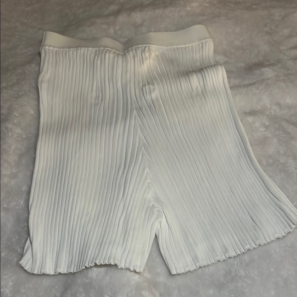 Dion Lee White High Waist Shorts